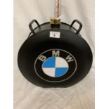 A BMW PETROL CAN WITH BRASS TOP