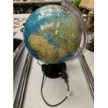A WORLD GLOBE TABLE LAMP