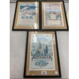 THREE FRAMED RAILWAY PICTURES