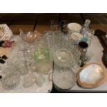 A LARGE COLLECTION OF GLASSWARE AND CERAMICS