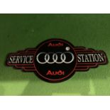 AN AUDI SERVICE STATION METAL ADVERTISING SIGN