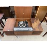 AN HMV RADIOGRAM IN A TEAK CABINET