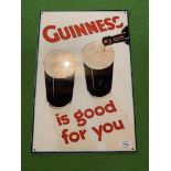 A 'GUINESS IS GOOD FOR YOU' METAL ADVERTISING SIGN