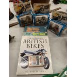 THREE BOXED SUPERBIKES, BIKE RELATED BOOKS AND TRUMPS GAME