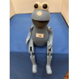 A VINTAGE STYLE NOVELTY WOODEN COOKIE BLUE SHELF PUPPET 40CM