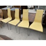 FOUR RETRO STYLE DINING CHAIRS