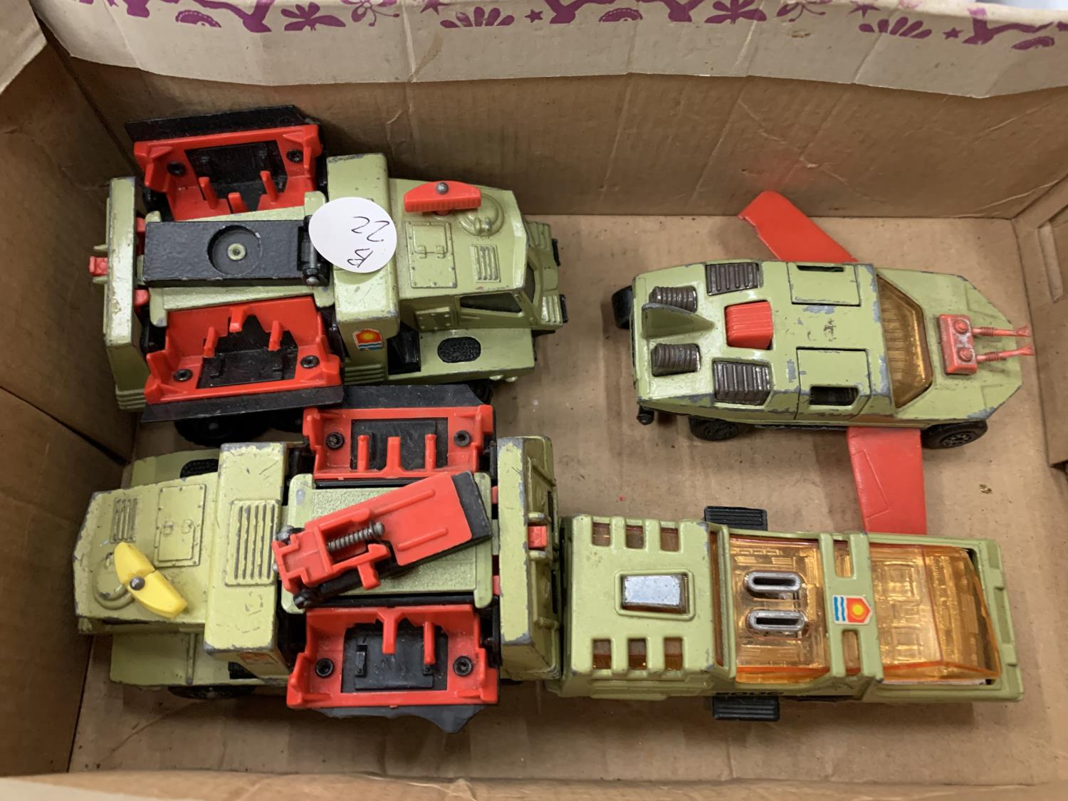 FOUR VINTAGE CORGI AND DINKY CARS