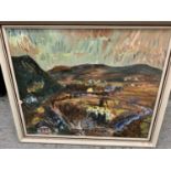 A FRAMED OIL ON CANVAS OF A VIEW OF BETWS-Y-COED BY NORMAN MACDONALD 10.04.64