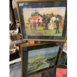 TWO PRINTS DEPICTING RURAL SCENES