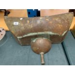 A BRASS AND COPPER CISTERN/HOPPER