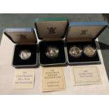 A 1992 SILVER PROOF PIEDFORT TEN PENCE COIN, 1989 PROOF TWO POUND SILVER TWO COIN SET AND A 1991