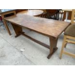 AN OAK REFECTORY TABLE