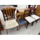 FOUR VARIOUS DINING CHAIRS