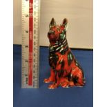 AN ANITA HARRIS ALSATIAN DOG FIGURE SIGNED, 12.5 CM