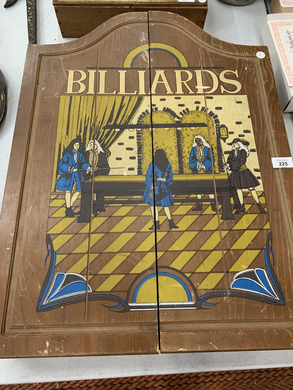 A BILLIARDS MARKING WALL BOARD