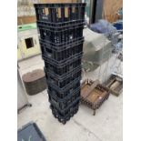 SIX MILK/BOTTLE CRATES