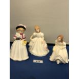 THREE ROYAL DOULTON FIGURINES TO INCLUDE LYNSEY, SHARON AND AMANDA