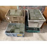 109 VINTAGE GLASS BRICKS - UNUSED AND NO APPARENT DAMAGE