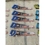 FIVE NEW BAHCO HAND SAWS