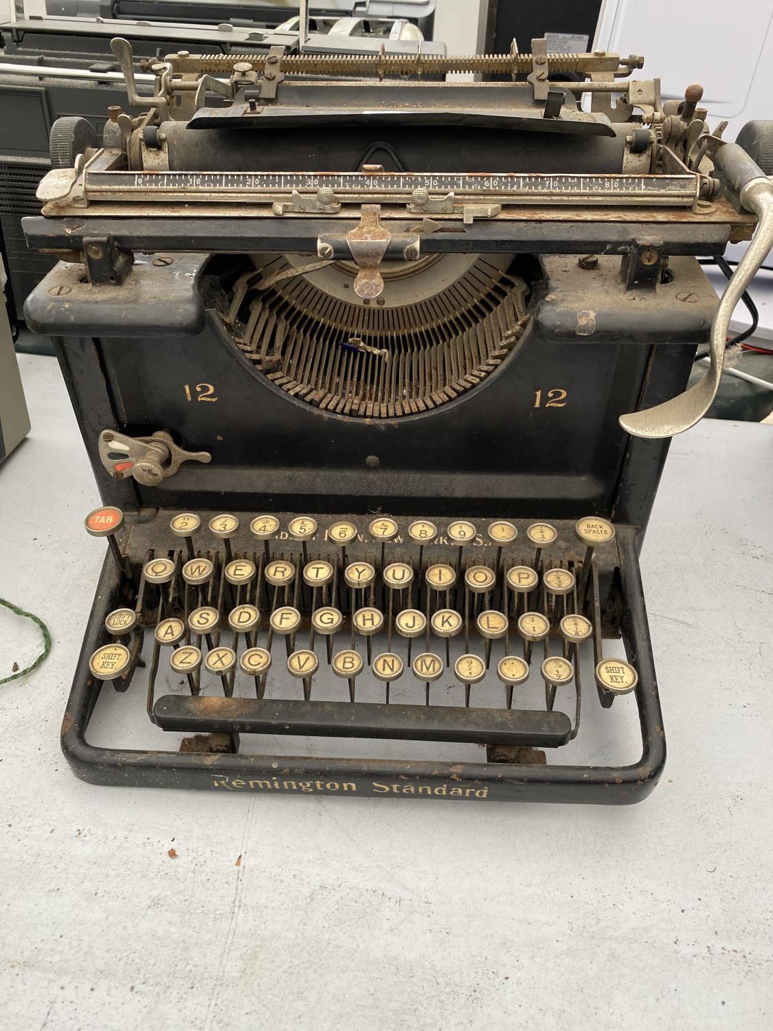 A VINTAGE REMINGTON STANDARD TYPEWRITER