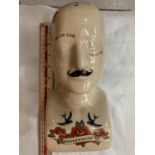 AN L N FOWLER CERAMIC TATTOO PHRENOLOGY HEAD DESK MODEL 23CM