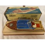 A GERMAN SCHUCO ELEKTRO NAUTICO 5550 MODEL BOAT WITH ORIGINAL BOX