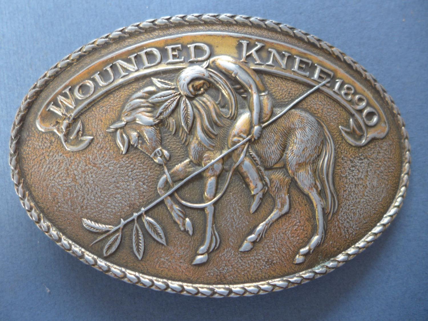 A WOUNDED KNEE BELT BUCKLE AND ONE OTHER - Image 2 of 5