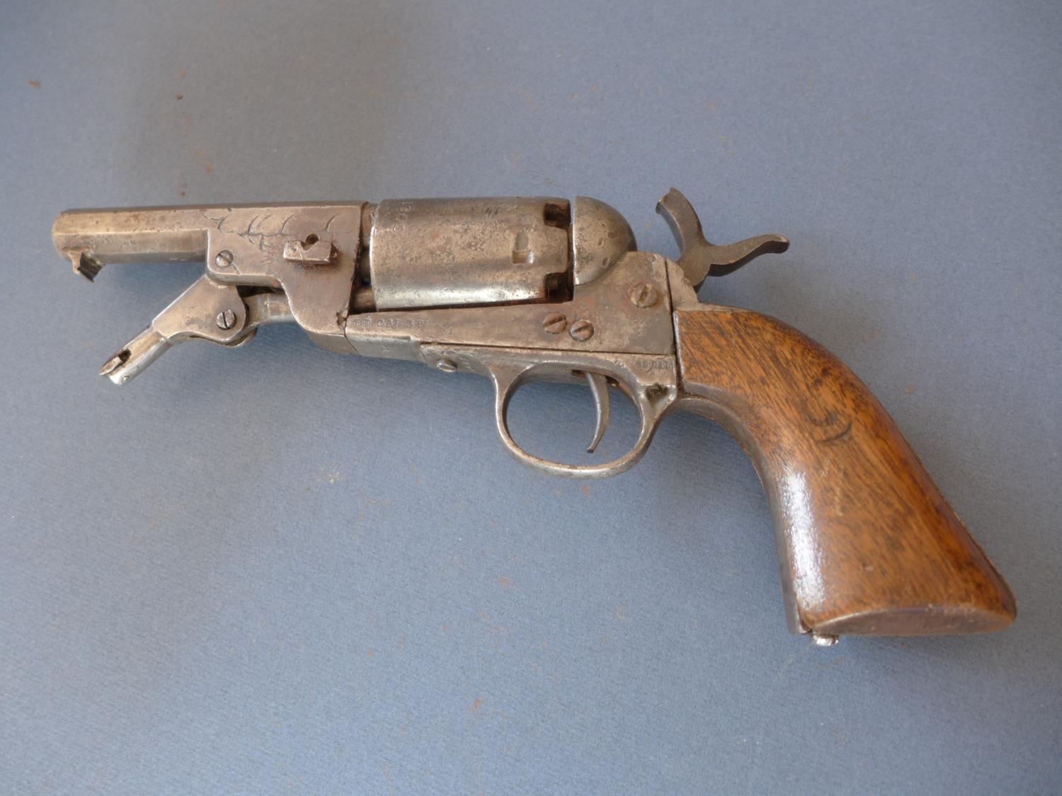 A BELGIUM MADE 'COLT' 35 CALIBRE FIVE SHOT PERCUSSION CAP REVOLVER - 9.5 CM BARREL - Image 3 of 13