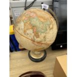 A VINTAGE WORLD GLOBE