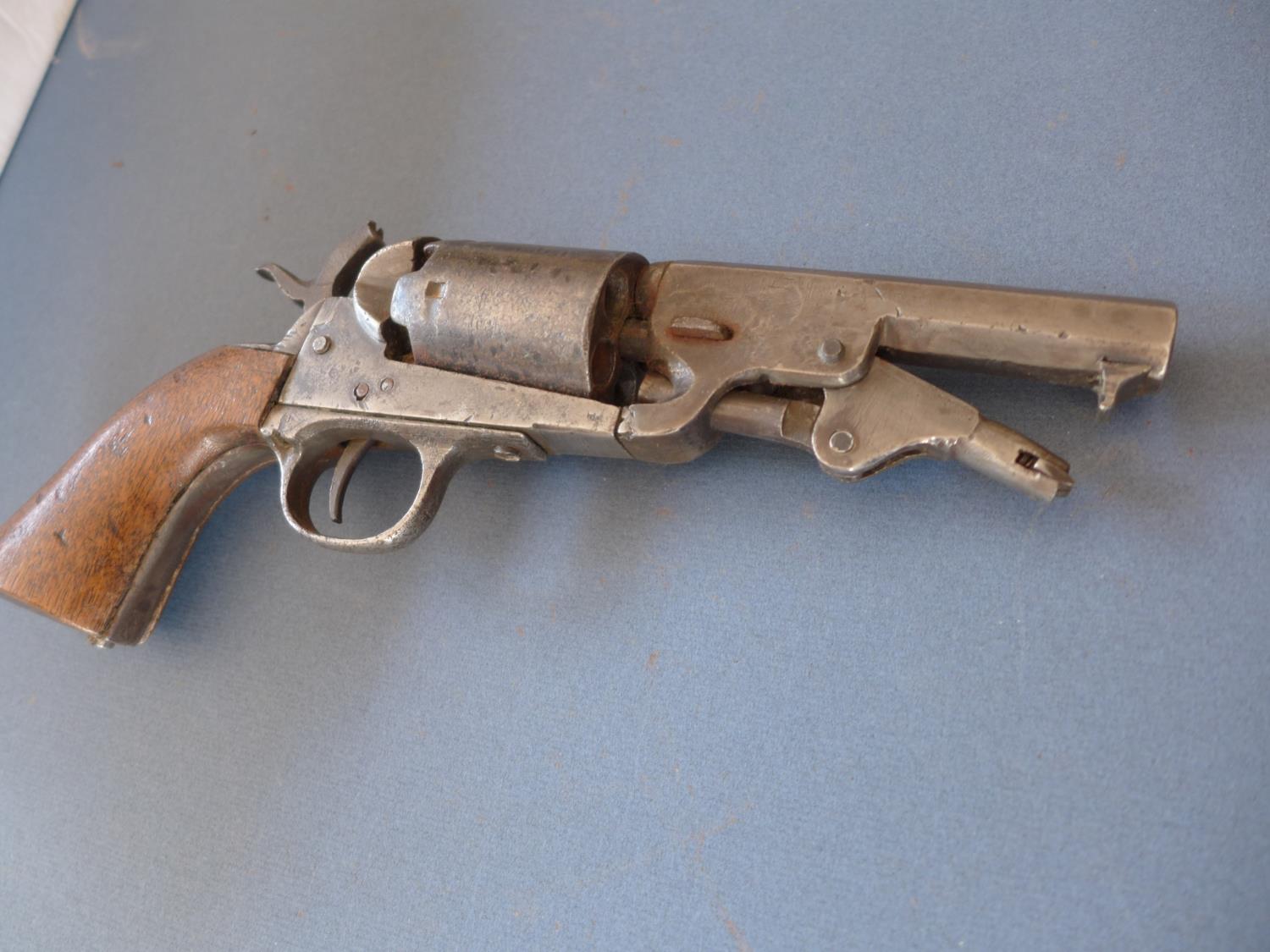 A BELGIUM MADE 'COLT' 35 CALIBRE FIVE SHOT PERCUSSION CAP REVOLVER - 9.5 CM BARREL - Image 4 of 13