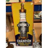 AN ENAMAL CHAMPION SPARK PLUG SIGN