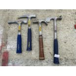 FOUR ESTWING HAMMERS