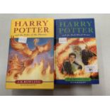 TWO FIRST EDITION HARRY POTTER BOOKS ORDER OF THE PHEONIX AND HALF BLOOD PRINCE (ONE WRITTEN IN)