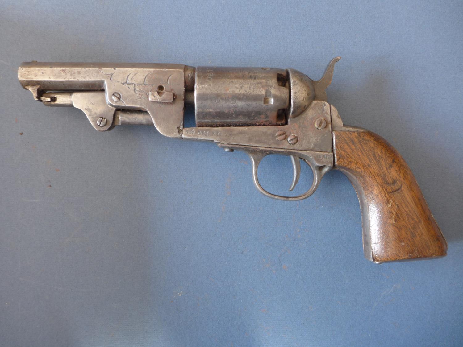 A BELGIUM MADE 'COLT' 35 CALIBRE FIVE SHOT PERCUSSION CAP REVOLVER - 9.5 CM BARREL - Image 2 of 13