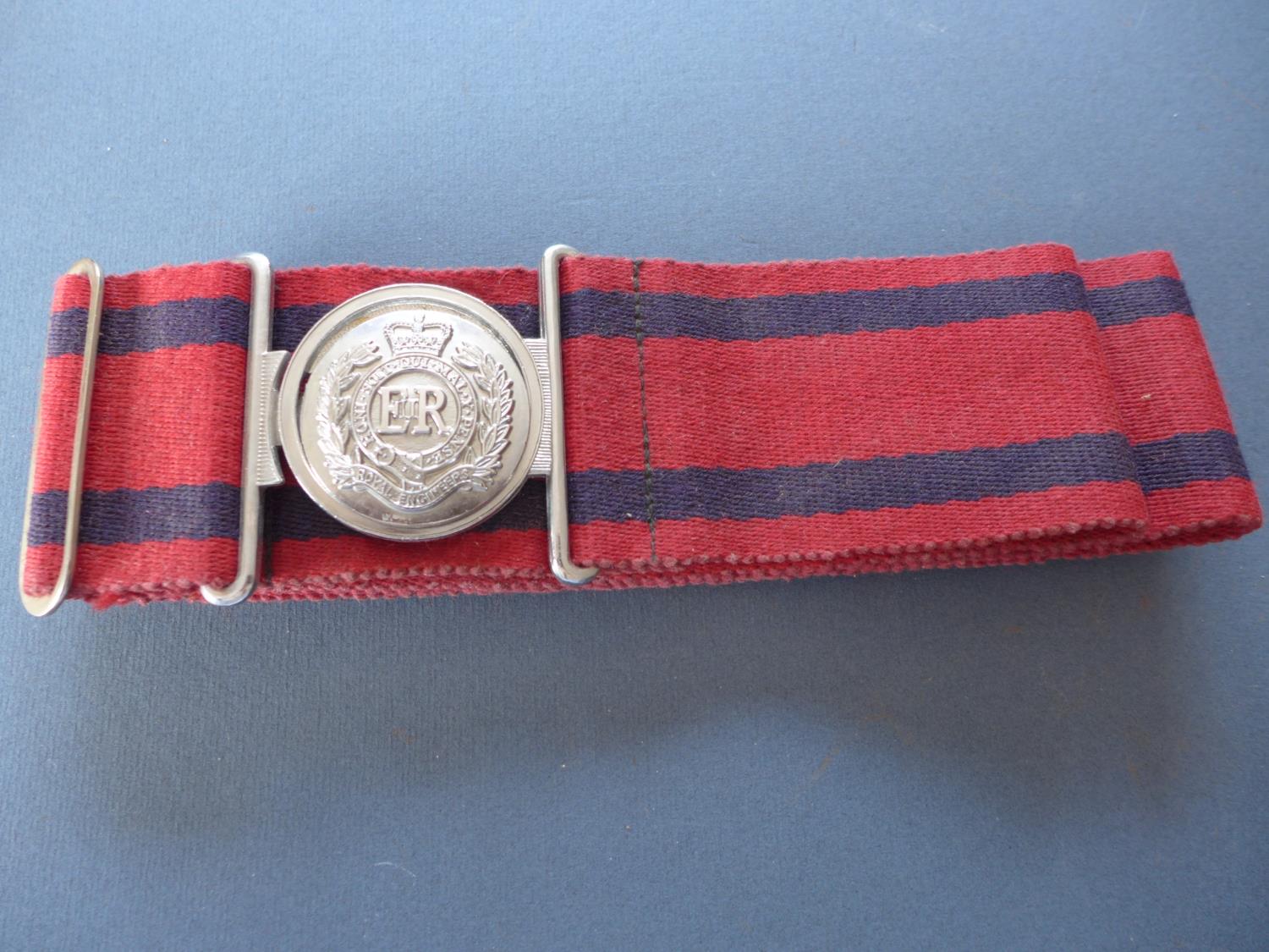 A ROYAL ENGINEERS BELT AND BUCKLE