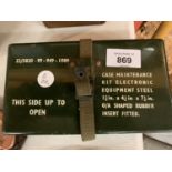 AN ARMY CASE MAINTENANCE ELECTRONIC EQUIPMENT STEEL