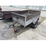 A GREY PAINTED CAR TRAILER