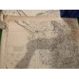 VARIOUS VINTAGE STAFFORDSHIRE AND CHESHIRE MAPS