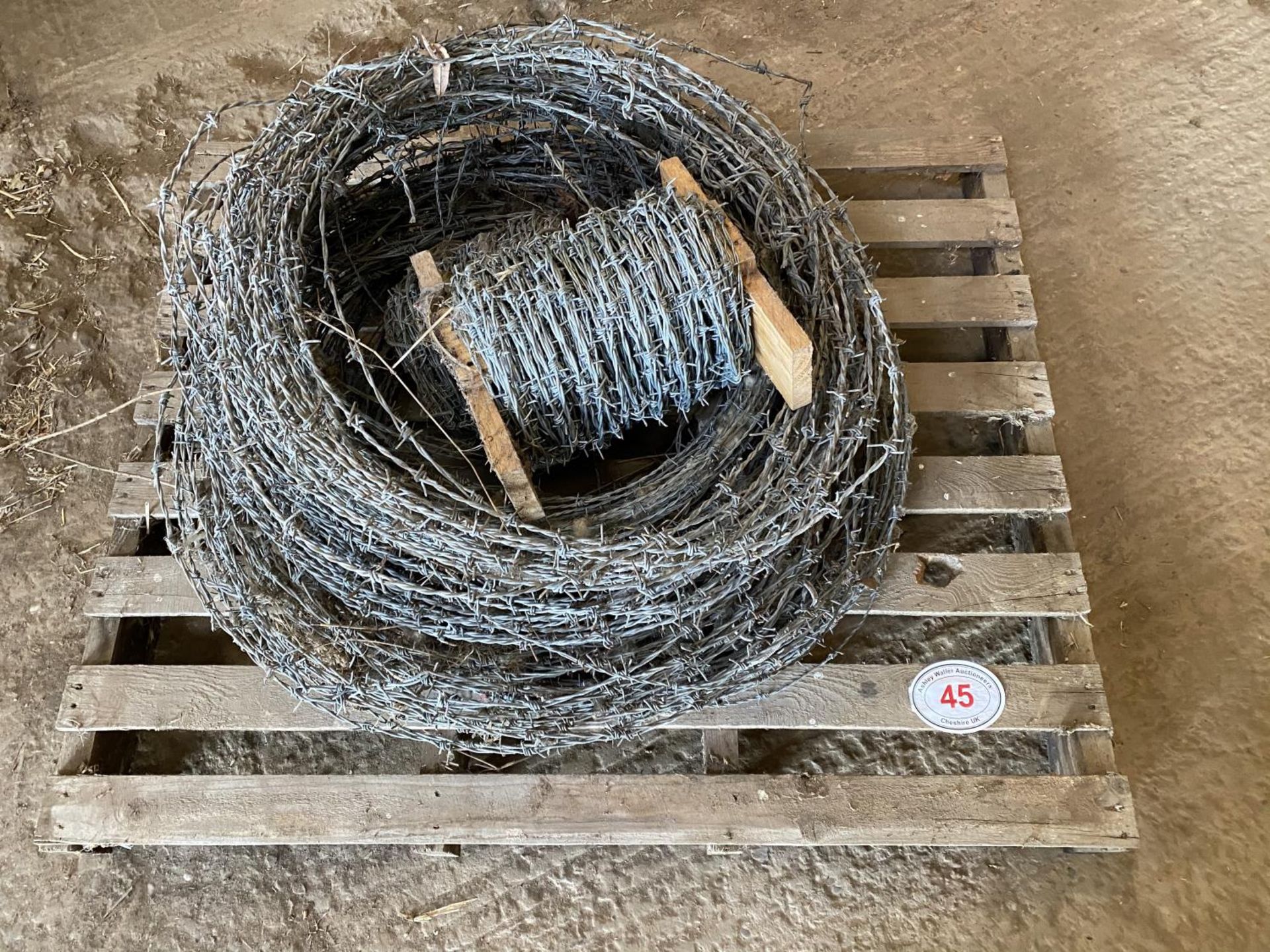 PALLET OF BARBED WIRE