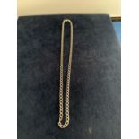 A SILVER LONG FLAT BELCHER NECKLACE