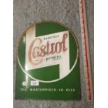 AN ENAMEL CASTROL MOTOR OIL ADVETSING SIGN