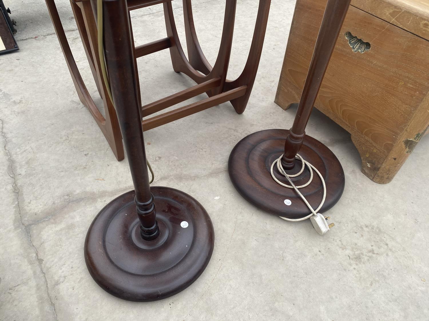 TWO MAHOGANY STANDARD LAMPS - Image 3 of 3