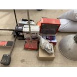 VARIOUS ITEMS TO INCLUDE A CAMB BINDER, SWEEPER ETC, VACUUM IN WORKING ORDER