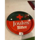 A JOULES BITTER TRAY AND BAR PUMP BADGE