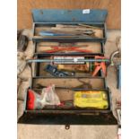 A METAL FOLDING TOOL BOX AND CONTENTS