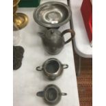 FOUR PIECES OF PEWTER