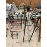 FOUR VARIOUS SIZED WINE RACKS