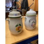 2 X W. GERMANY RUMTOPF JARS