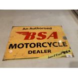 A BSA MOTORCYCLE DEALER ADVERTSING SIGN