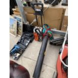 A BOSCH LEAF BLOWER (NOT IN WORKING ORDER) AND A PRESSURE WASHER, IN WORKING ORDER